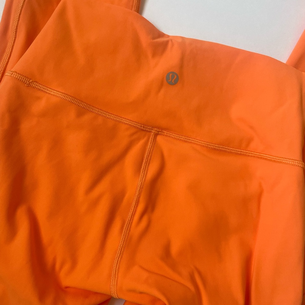Lululemon Wunder Under Sonic Orange Leggings 4